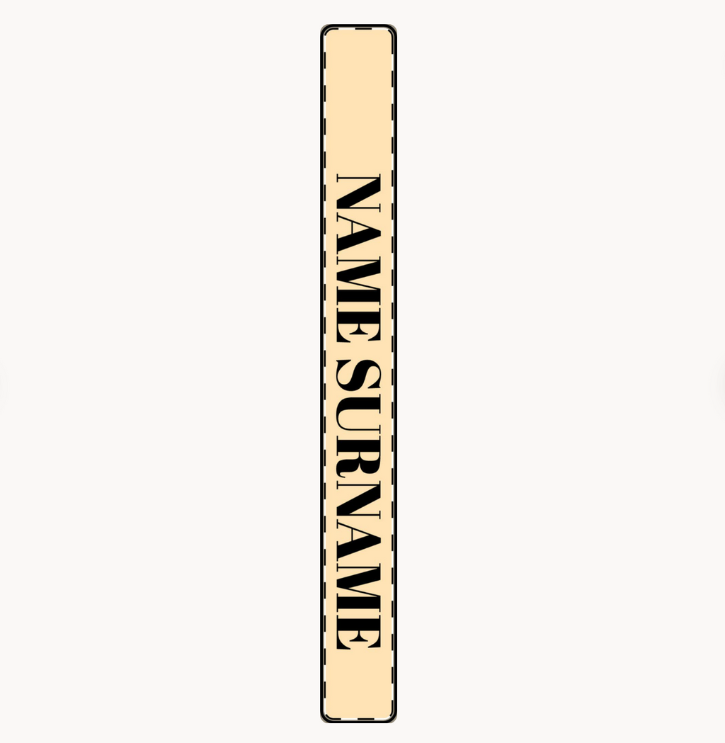 Personalized vertical bar necklace with first name | Engraved stainless steel pendant 